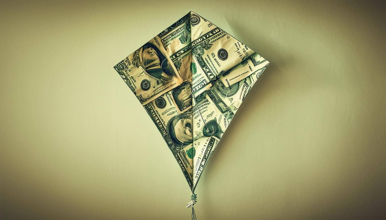 A kite made out of money